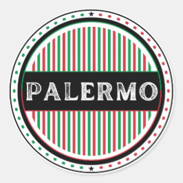 Pegatina Redonda Palermo City Pride Emblem – Italian Identity