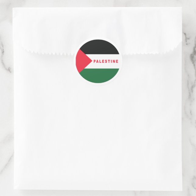 Pegatina Redonda Palestina (Bolso)