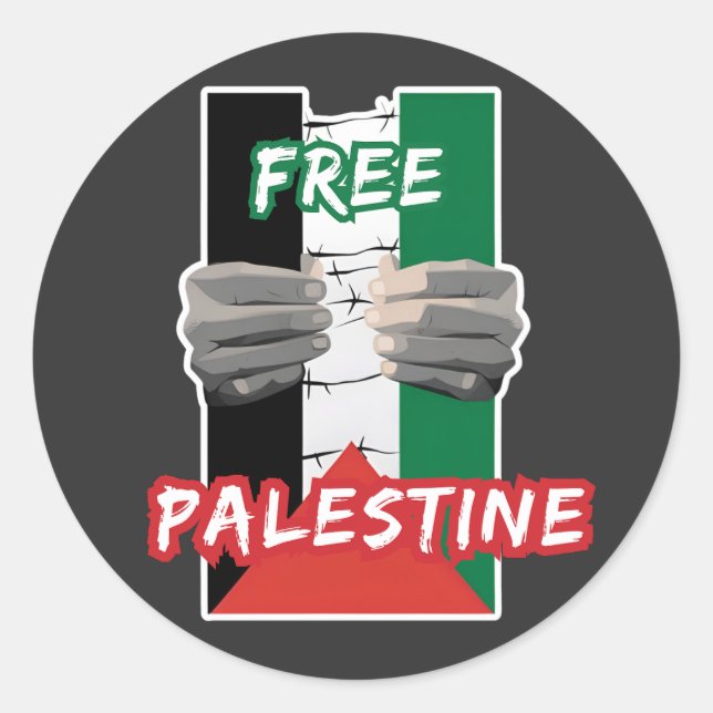 PEGATINA REDONDA PALESTINA LIBRE (Anverso)