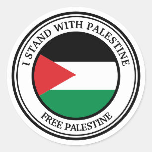 Pegatina Redonda Palestina Libre