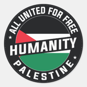 Pegatina Redonda Palestina Libre