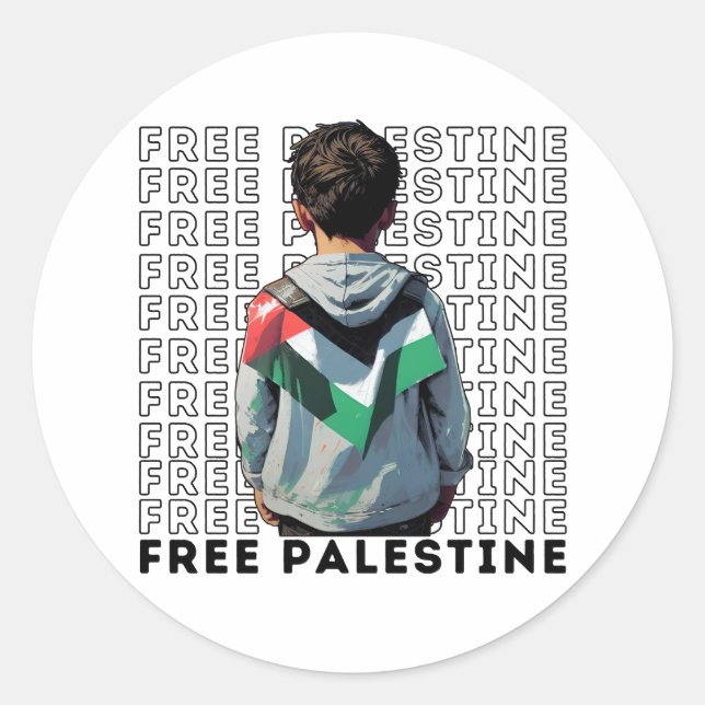 PEGATINA REDONDA PALESTINA LIBRE (Anverso)