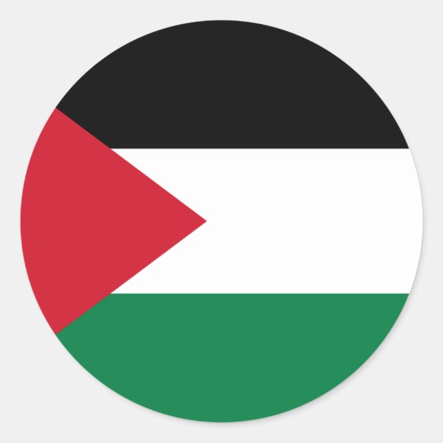 Pegatina Redonda Palestina Libre - Bandera palestina (・・ف・س palesti (Anverso)