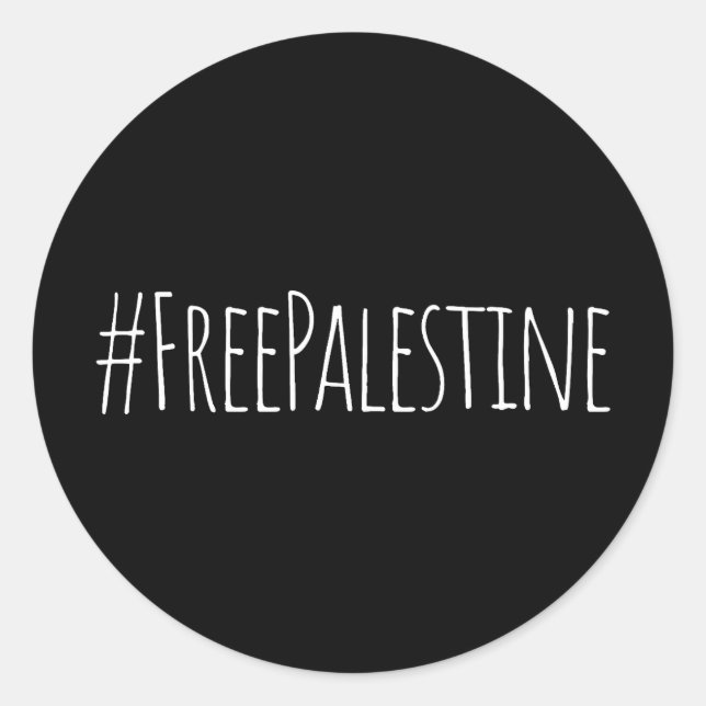 Pegatina Redonda Palestina Libre | #FreePalestine | Gaza libre (Anverso)