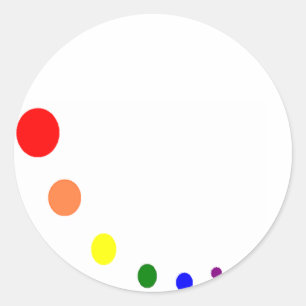 Pegatina Redonda paleta de pintura