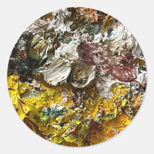 Pegatina Redonda Paleta del artista #1