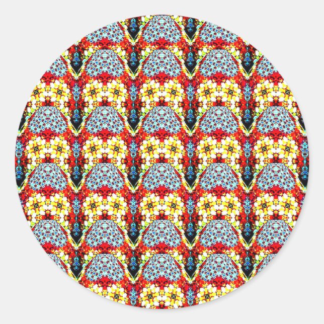 Pegatina Redonda paletas multicolores (Anverso)
