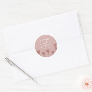 Pegatina Redonda Palm Tree Romance Boda Suite