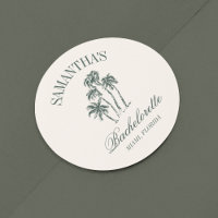 Palm Trees con logotipo de bachillerato de playa d