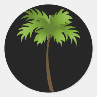 Pegatina Redonda Palmera