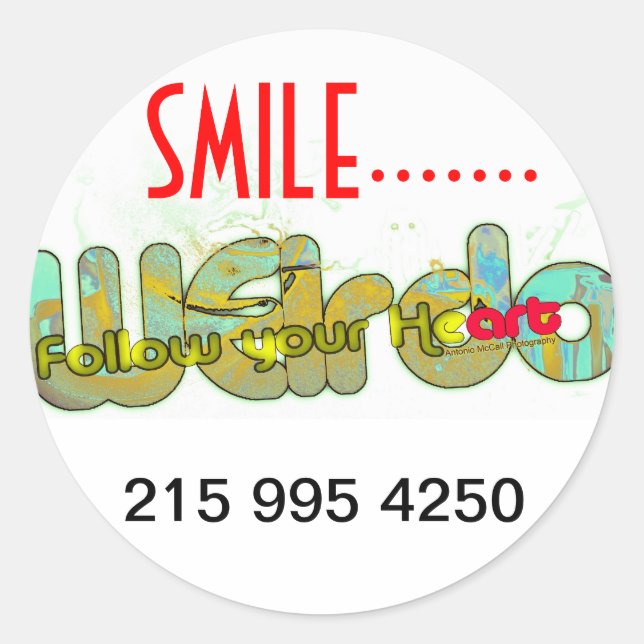 Pegatina Redonda Palo (Anverso)