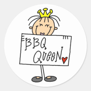 Pegatina Redonda Palo Figura BQ Queen