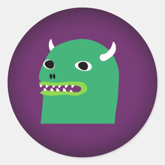 Pegatina Redonda Palo HipMonster (Anverso)