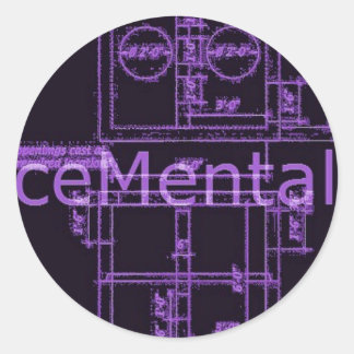 Pegatina Redonda Palo mental