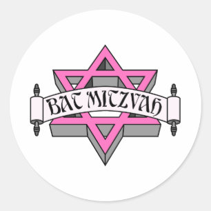 Pegatina Redonda Palo Mitzvah