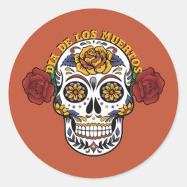 Pegatina Redonda Palo redondo clásico de la pista de azúcar del Día