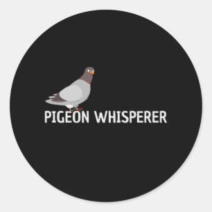 Pegatina Redonda Paloma portadora de paloma