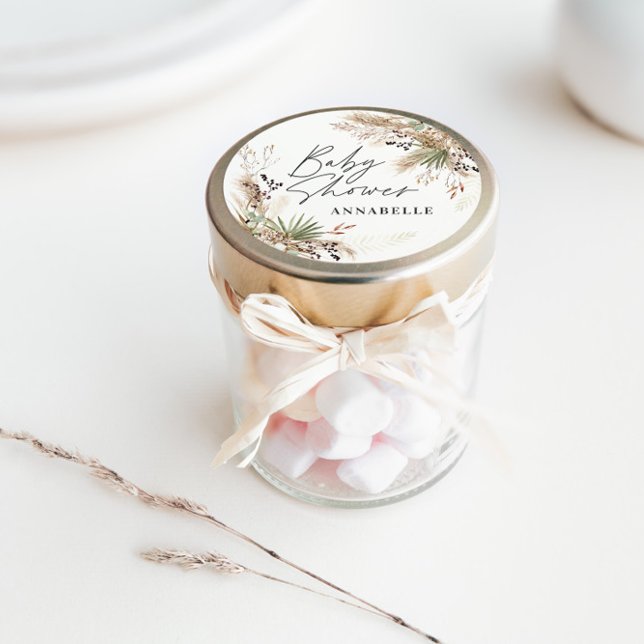 Pegatina Redonda Pampa de ducha Babyl pasto moderno negro elegante (Subido por el creador)