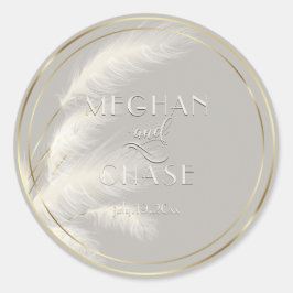 Pegatina Redonda Pampas Grass