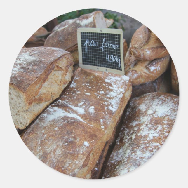 Pegatina Redonda Pan francés por ProvenceProvence (Anverso)