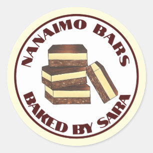 Pegatina Redonda Panadería canadiense de nanaimo hecha en casa por