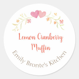 Pegatina Redonda Panadería casera conserva Vela artesanal