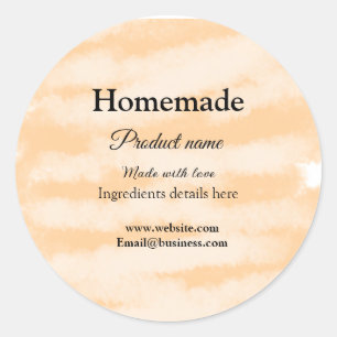 Pegatina Redonda Panadería casera hecha con sitio web de texto para