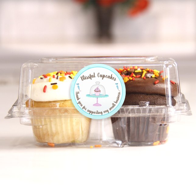 Pegatina Redonda Panadería de Galletas Cupcake Gracias por su Apoyo (Subido por el creador)