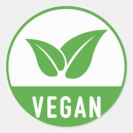 Pegatina Redonda Panadería Dieta Culinaria Advertencia Vegana