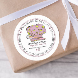 Pegatina Redonda Panadería Gracias Por Su Negocio