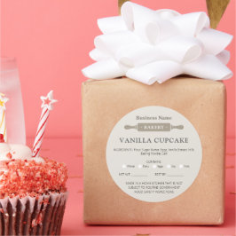 Pegatina Redonda Panadería Home Allergy Licencia legal Rolling Pin