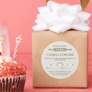 Pegatina Redonda Panadería Home Allergy Licencia legal Rolling Pin