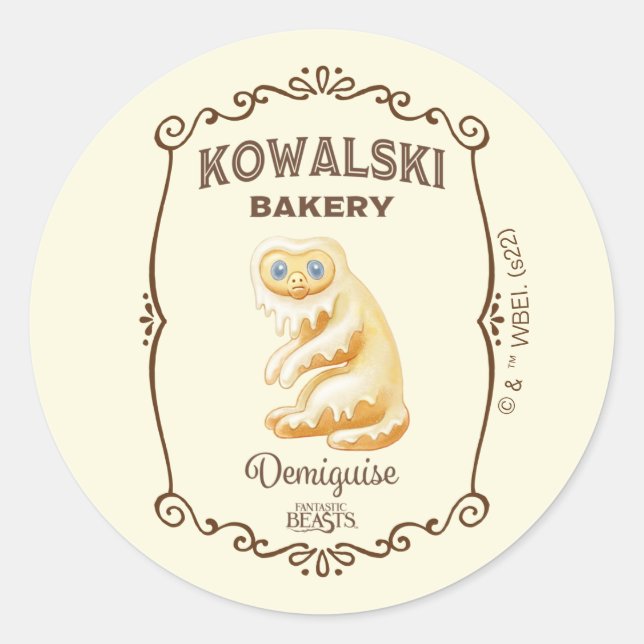 Pegatina Redonda Panadería Kowalski - Demiguise (Anverso)