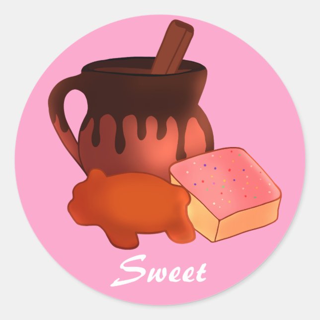 Pegatina Redonda Panadería Mexicana Pan Dulce (Anverso)