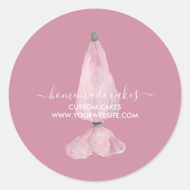 Pegatina Redonda Panadería Pastry Chef Branding (Anverso)