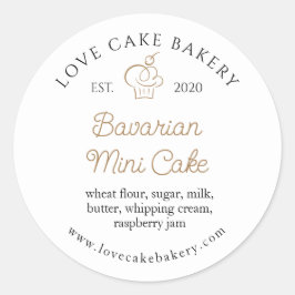 Pegatina Redonda Panadería Personalizada