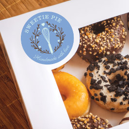 Pegatina Redonda Panadería sencilla, divertida y de estilo minimali