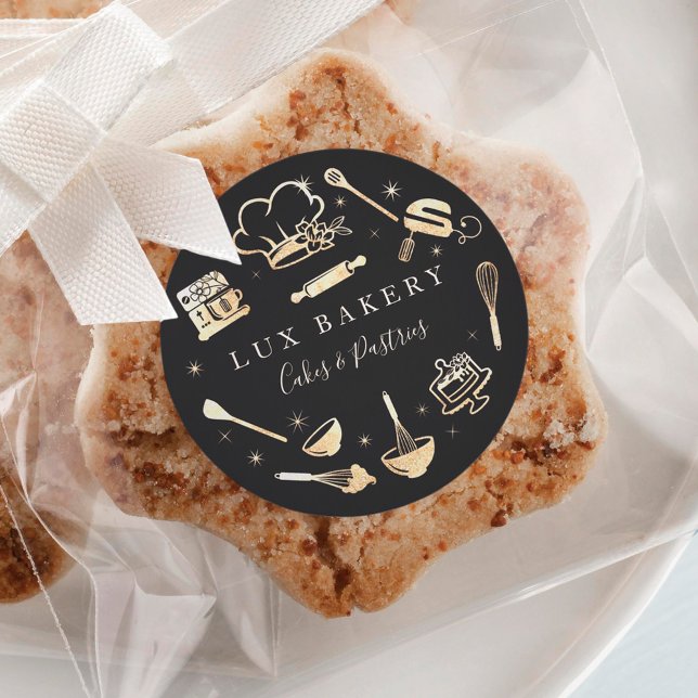 Pegatina Redonda Panadería Utensil De Cocina De Cocina De Lujo (Subido por el creador)