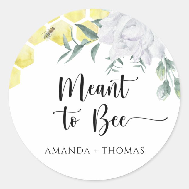 Pegatina Redonda Panal - Hecho para ser abeja (Anverso)