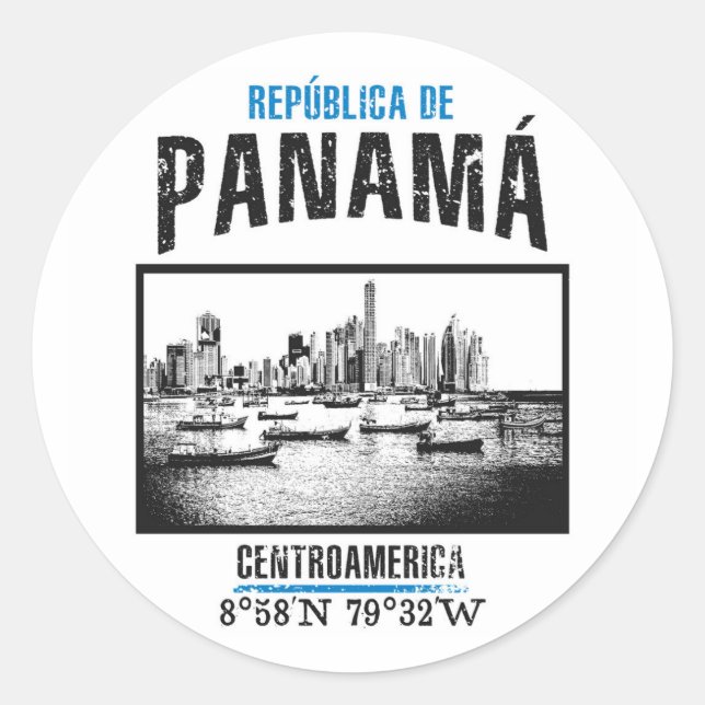 Pegatina Redonda Panamá (Anverso)