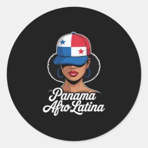 Pegatina Redonda Panamá Afro Latino Panameño Orgullo Panameño País
