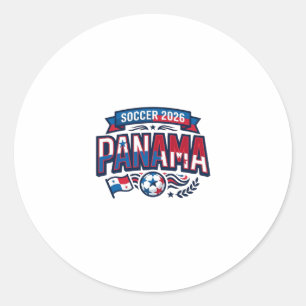 Pegatina Redonda Panamá Fútbol 2026 Fútbol Negrita Tipografía País