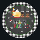 Pegatina Redonda Pancakes & Pajamas Christmas Sticker - BB<br><div class="desc">¡Un artículo perfecto para celebrar esa fiesta especial de vacaciones!</div>