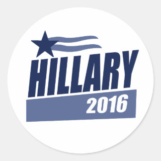 Pegatina Redonda PANCARTA DE LA CAMPAÑA HILLARY 2016.png