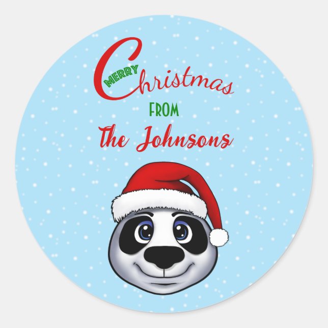 Pegatina Redonda Panda (Anverso)