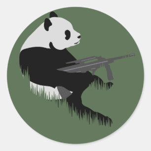 PEGATINA REDONDA PANDA