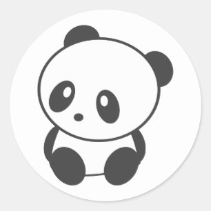 Pegatina Redonda Panda