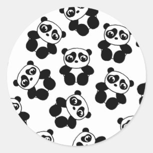 Pegatina Redonda Panda