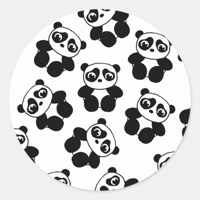Pegatina Redonda Panda (Anverso)