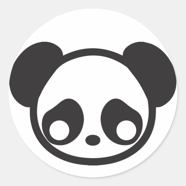 Pegatina Redonda Panda (Anverso)